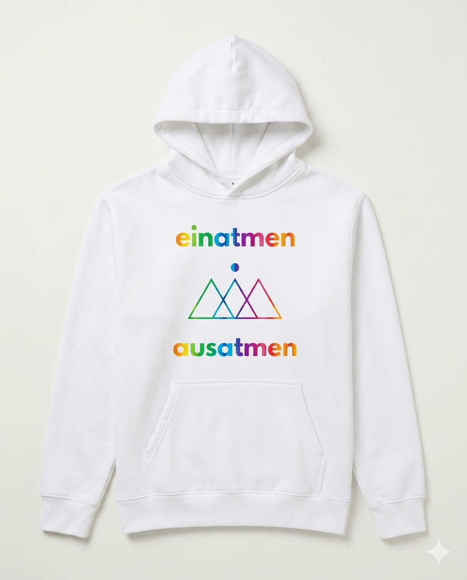 Signature Hoodie Heavyweight Rainbow Weiß